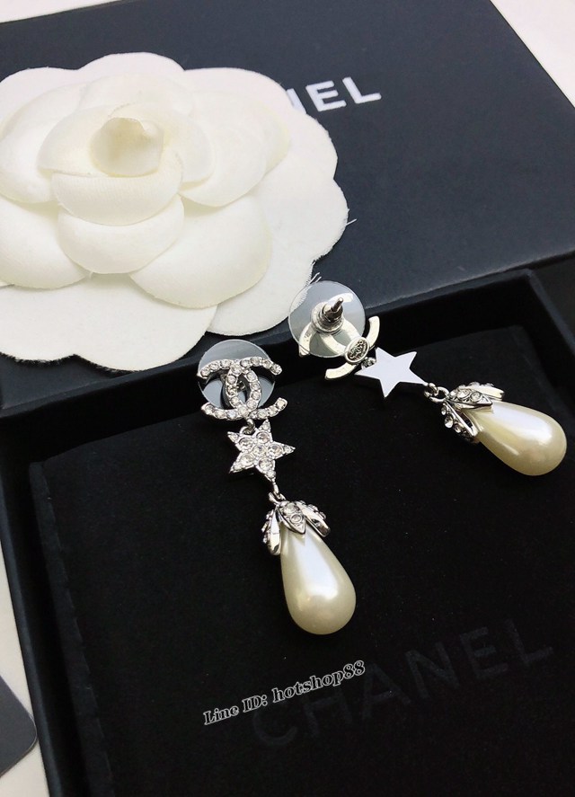 Chanel專櫃新款耳釘 香奈兒星星珍珠耳環 zgb1494